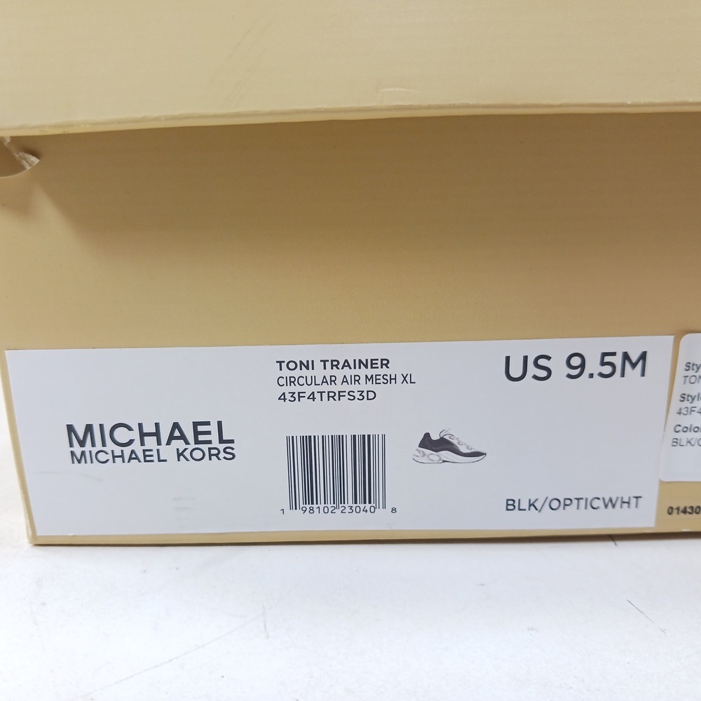 Michael Kors Toni Trainer Circular Air Mesh XL Black White Sneakers 9.5M - Picture 2 of 16